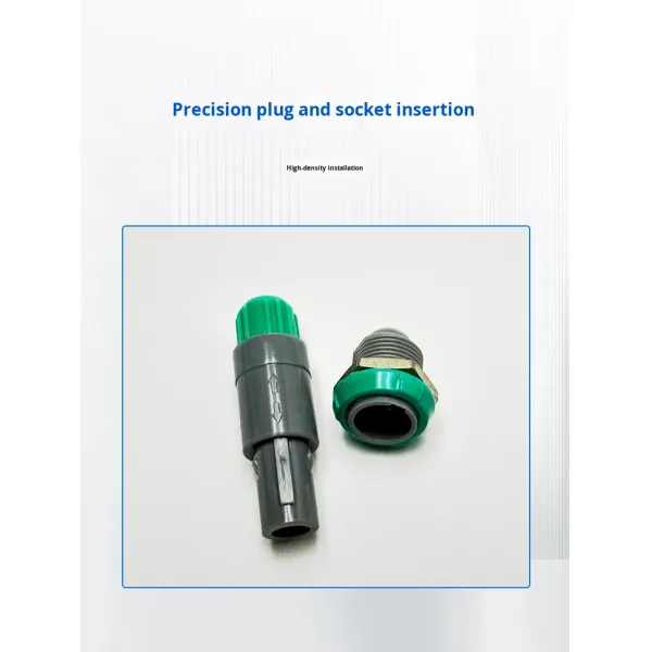 Push-Pull Self-Locking Alcohol Disinfection Aviation Plug Connector Gray/Green Plastic China Manufacturer Can Be Freely