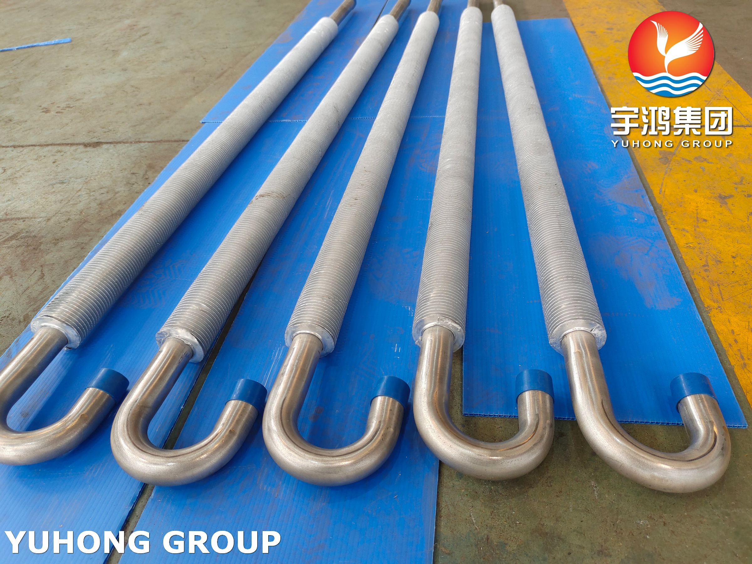 Stainless Steel J Type Wrap On Wound L Finned Tubes ASTM A269 TP304L With AL1100 Fins