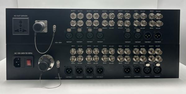12 Channel 3G-SDI to Fiber Converter with 8CH XLR Audio, Lemo Connector, including Transmitter and Receiver