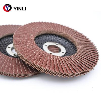 4.5 Inch 115MM 80 Grit Aluminum Oxide Flap Disc Fiberglass Backing