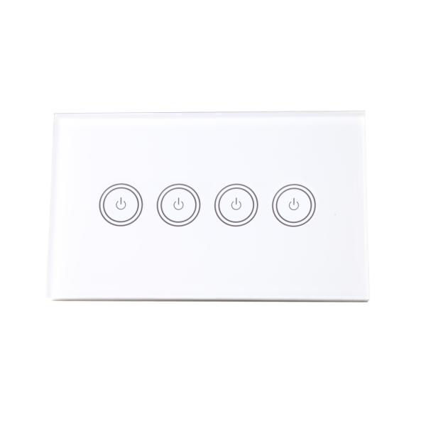 Smart Home Light Switch , Fireproof ABS Plastic Wifi Wall Switch Never Fade