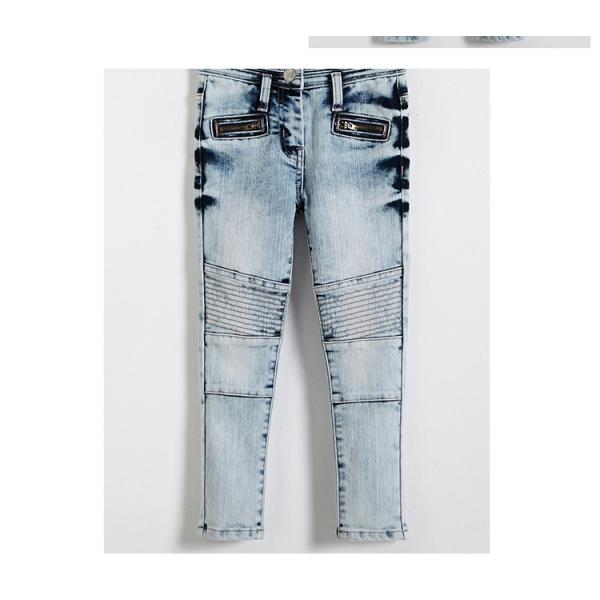 Slim Fit Long Section Kids Denim Clothes , 2 - 8 Years Children Denim Jeans