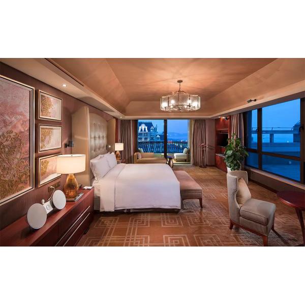 OEM de madeira do ODM da cama do quarto do hotel de estofamento da mobília do hotel de luxo da estrela