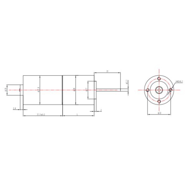 Motor da impressora a jato de tinta BLDC de 100RPM 90RPM sem escova