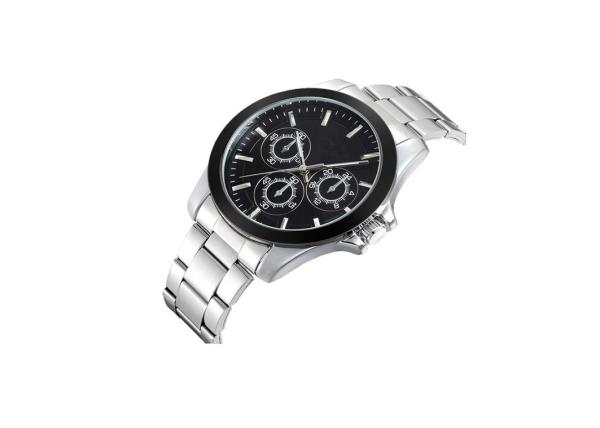 Silver Field Chronograph Watch , Timepieces Quartz Chronograph Watch 10ATM