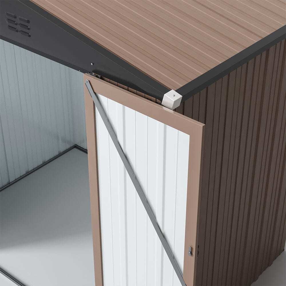 6.6ft Durable Metal Garden Shed House Storage Shed for Tools Outdoor Storage Solution