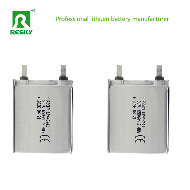 Factory Single Lithium Battery Cell 443441 3.7V 650mAh Rechargeable Lipo Battery For Portable Beauty