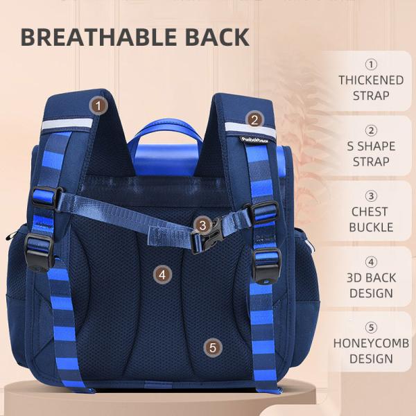 Waterproof Leather School Backpacks Orthopedic School Bags For Boys 1000g