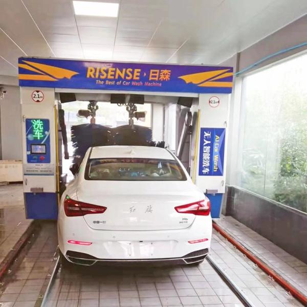 Risense Full Automatic Brush Washing Rollover Car Wash with air Dryer for Sale in Germany