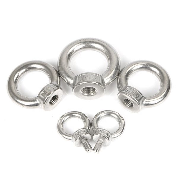 Stainless Steel A2 70 A4 80 DIN580 Triangle Ring Lifting Hook Eye Bolts Passivated Finish