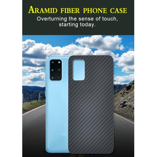 Caja mate negra de Samsung de la fibra de Aramid de la tela cruzada de Samsung S20+