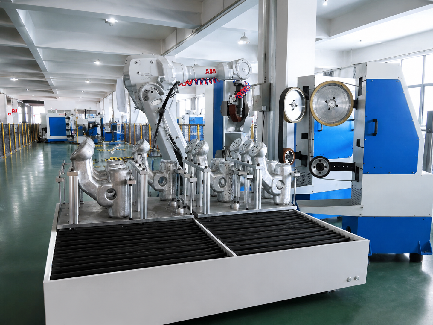 Reduce Secondary Processing Robot Grinding Machine For Metal Casting Labor Saving
