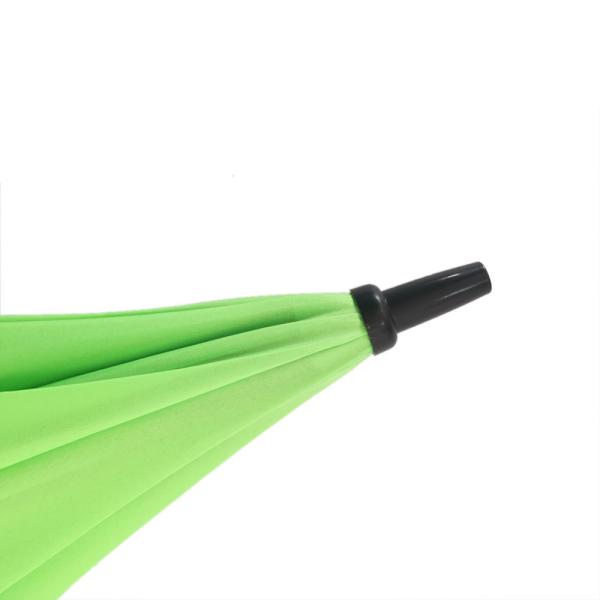 Green Promotional Golf Umbrellas Black Fiberglass Frame And Skidproof Top