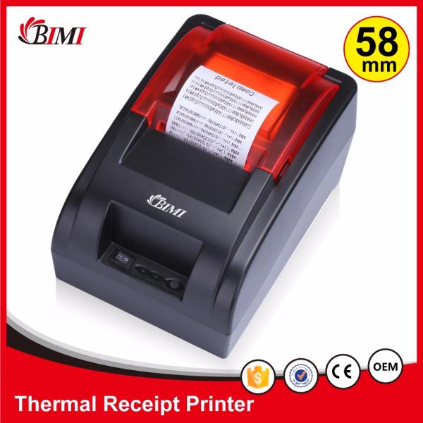 Compact Bimi 58 mm POS Thermal Receipt Printer with Built-in Adaptor Black and White