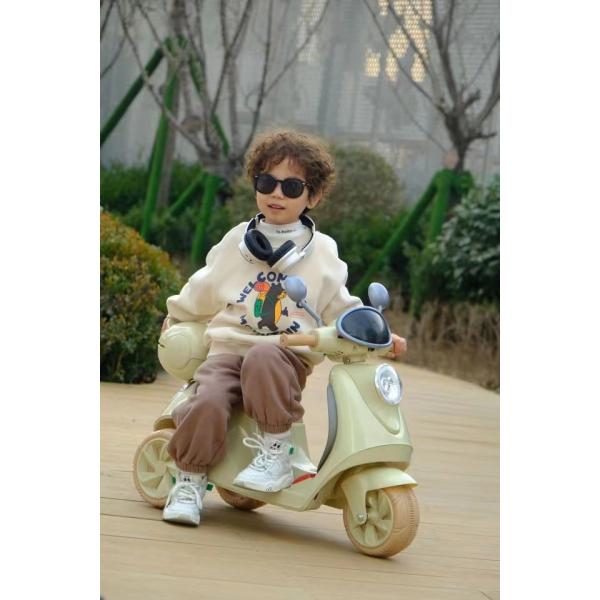 PP Plastic 6v Electric Ride on Car Motorbike for Kids Storage Box and Lights 2023
