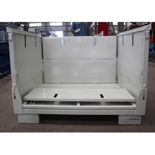 Cajón blanco de acero reutilizable de la estantería de secado que apila para Warehouse