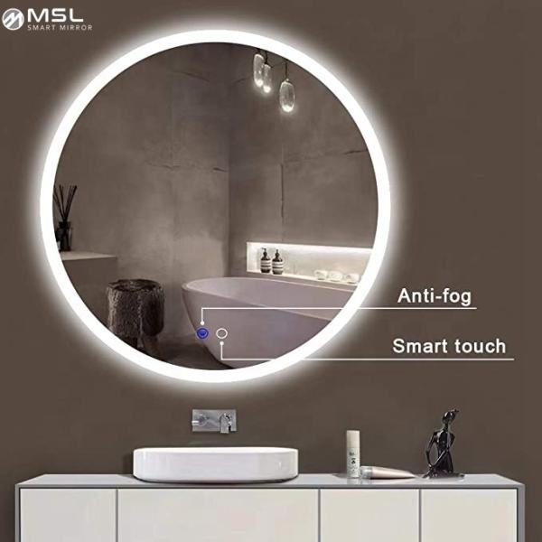 5mm Lighted Bathroom Makeup Mirror Magnifying Illuminated Bathroom Vanity Mirror Customized