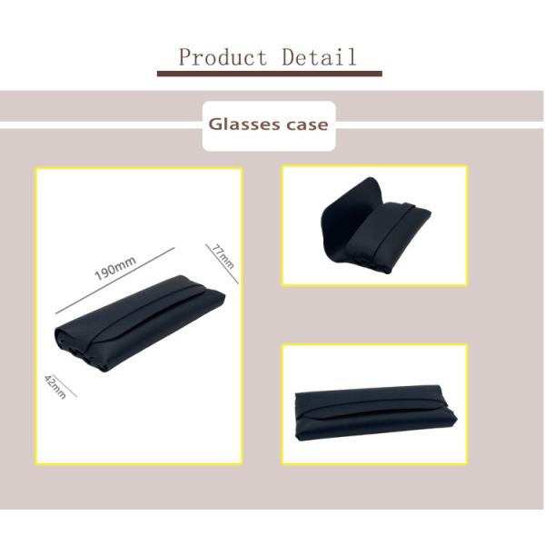 Pu 19cm Slim Leather Glasses Case Packaging Boxes Oem Embossing Logo