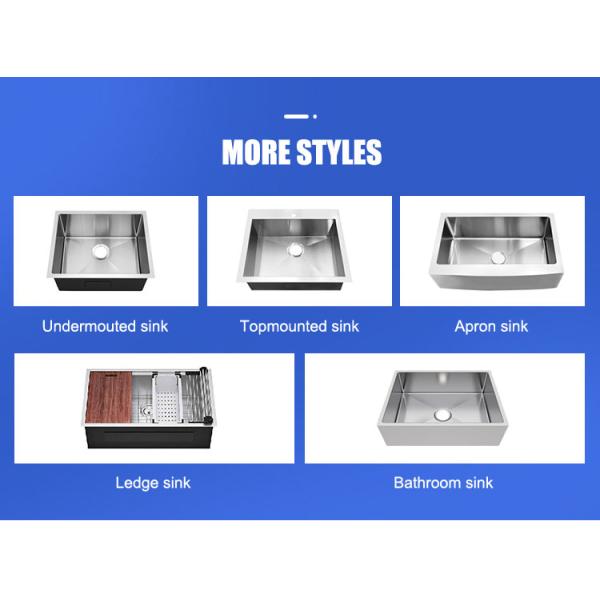 Одиночный таз кухни золота шара SUS304 тонет поверхностная анти- царапина Nano