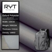 Tissu 1680 imperméable 100% de biens à pli unique de polyester de PVC pour des chaussures de bagage