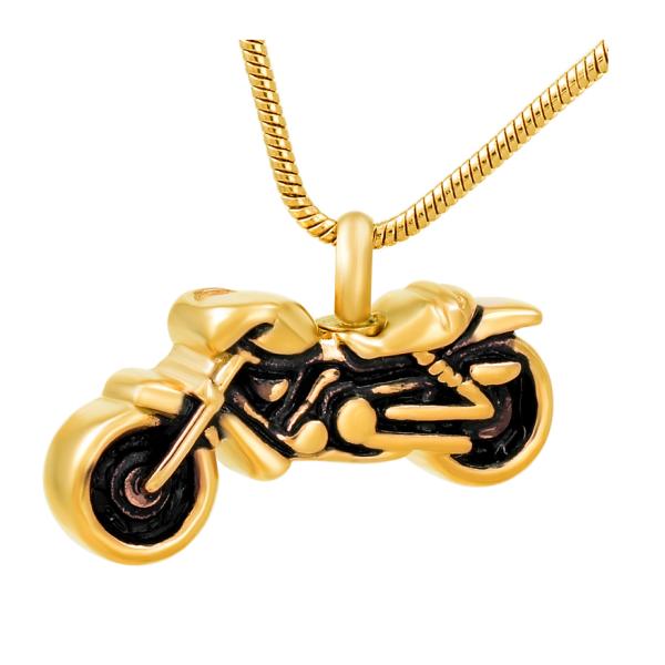 Unique 316L Stainless Steel Vintage Motorcycle Pendant Cremation Jewelry for Ashes