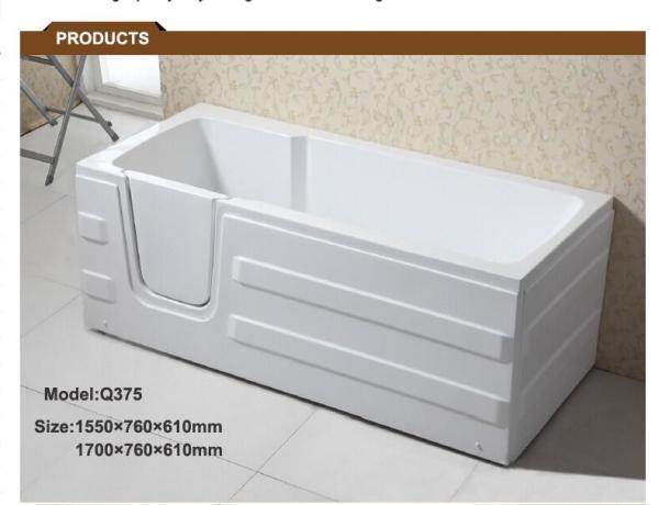 Unique Design Walk In Bath And Shower Combo / Old People Bathtub Thermostatic Heater