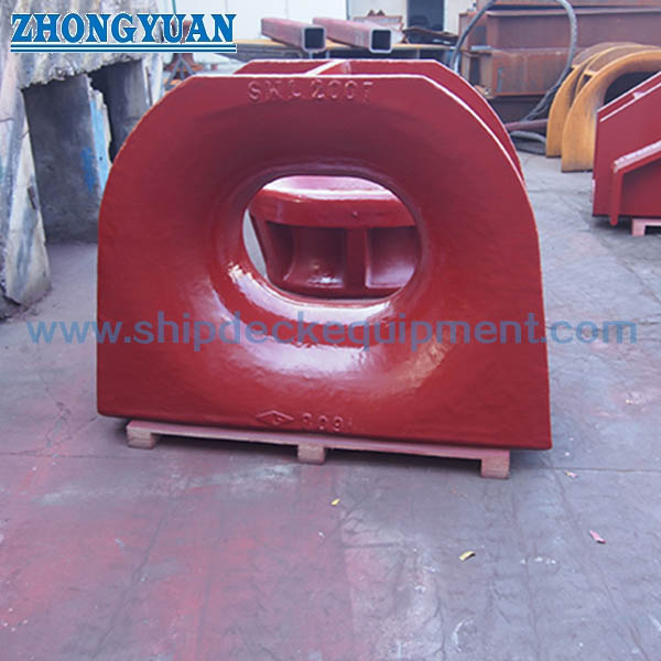 JIS F 2005-1975 Deck Mounted Casting Steel Close Type Ship Mooring Chock Ship Mooring Equipment