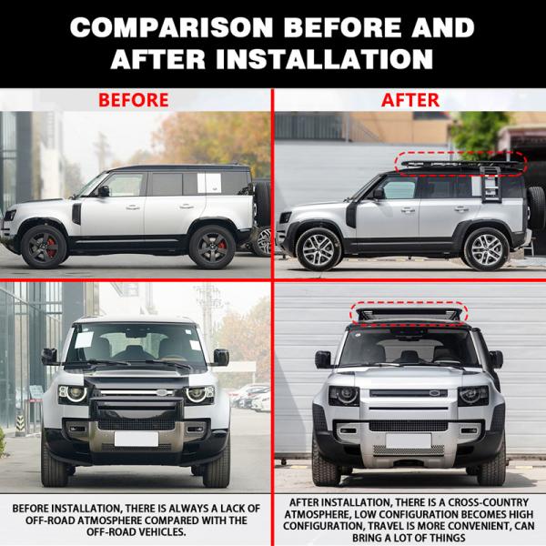 Алюминиевая корзина шкафа крыши автомобиля на защитник 110 Land Rover 2020 2021
