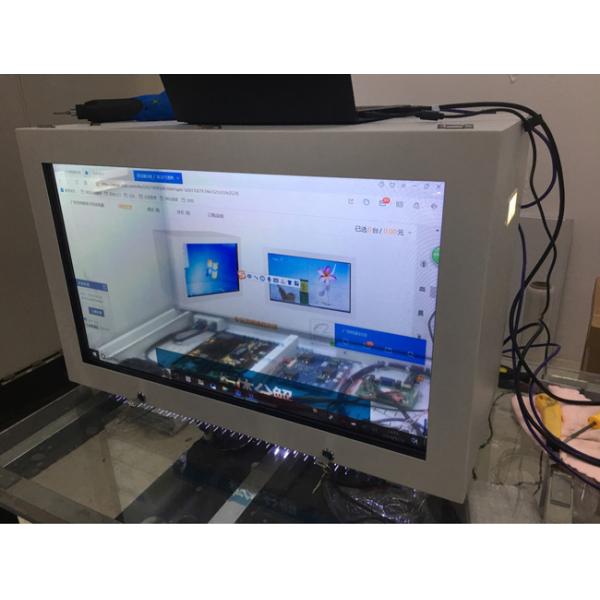 HDMI VGA Transparent LCD Showcase Box 65in Digital LCD Display Signage
