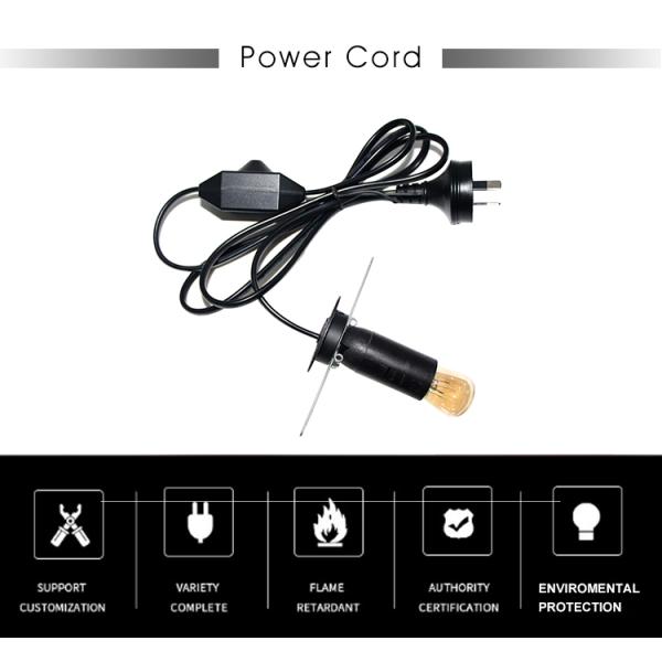 AU Power Cord with 303 Switch for Salt Lamp E14 E27 Socket