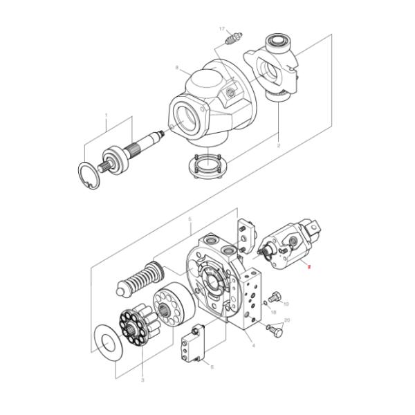 Насос низкого давления HKAH-00863/400910-00176 насоса Hyundai R55/60 daewoo DH55/60 гидравлический пилотный
