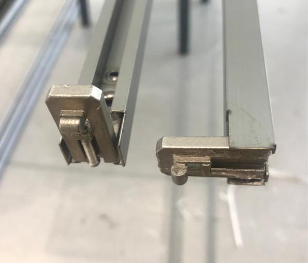Glass Shower Hinge featuring tempered safety glass and sunken bottomless track for smooth quiet sliding and easy cleaning