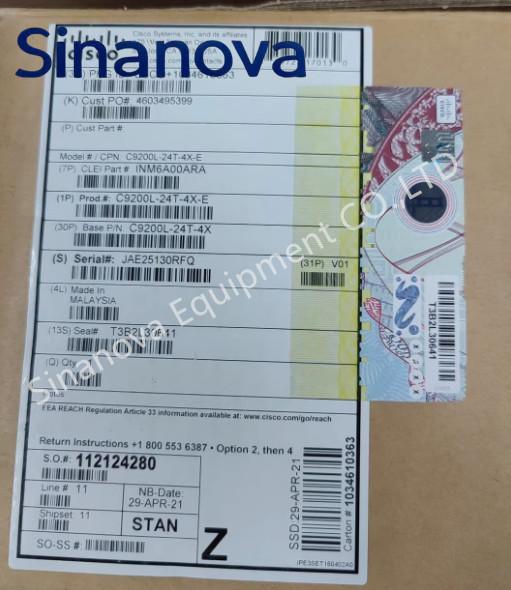 C9200 24T 4X E is a 24-port non-PoE Gigabit Layer 3 enterprise switch original new in stock