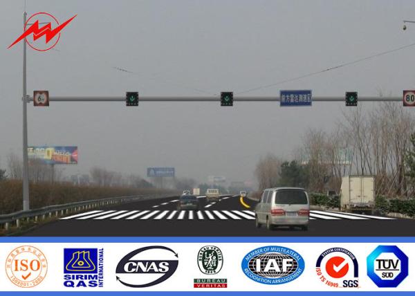 Octagonal Steel Street Lighting Poles Traffic Light Signals With Powder Coating