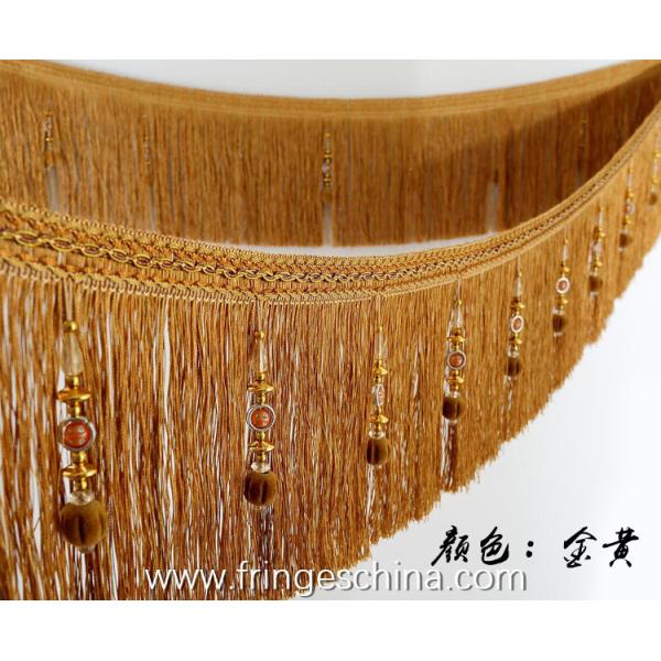 Handmade fashionable chain beads lace tassels fringes for curtain/sofa/pillow/stage decoration
