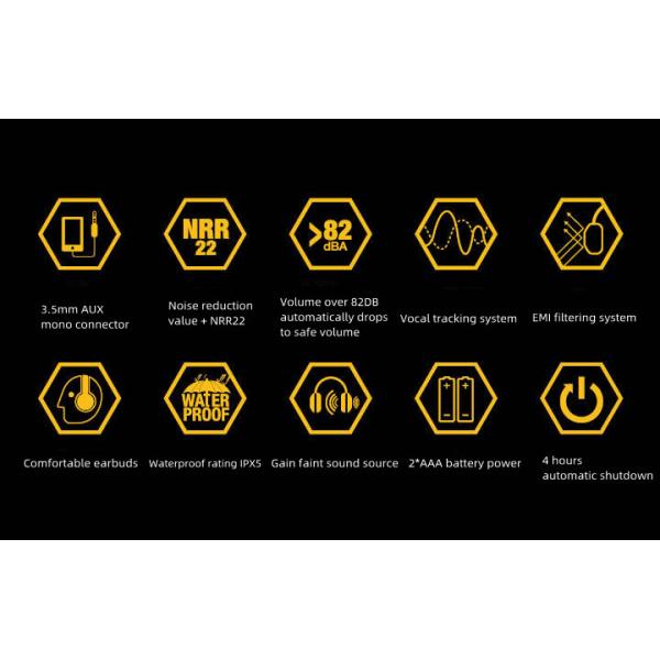 Sound Pickup Noise Cancelling Protective Headphones Tactical Shooting Hearing Protection