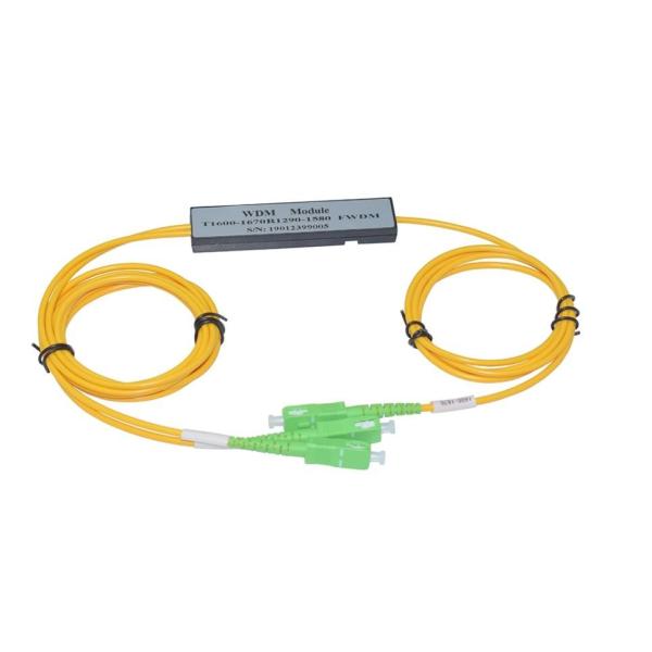 Optical WDM Filter Wavelength Division Multiplexer 1x2 Broadband FWDM Module