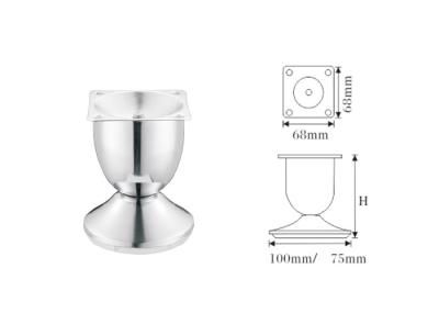 O projeto especial Sofa Legs Contemporary Adjustable Chrome moderno chapeou