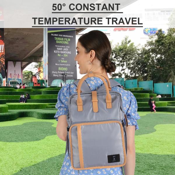 Mini Small Crossbody Diaper Bag Purse Backpack Insulated Bottle Pocket 11X8X15
