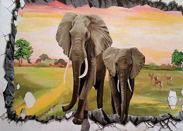 Aluminum magnesium 1440DPL Wall Mural Printer CCC For Pictures