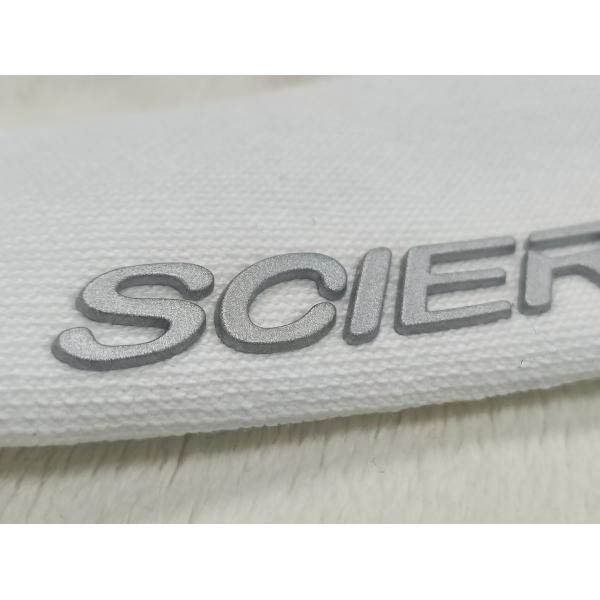 OEKOTEX Logo Washable Patches Custom Refective Silver Silicone Badges