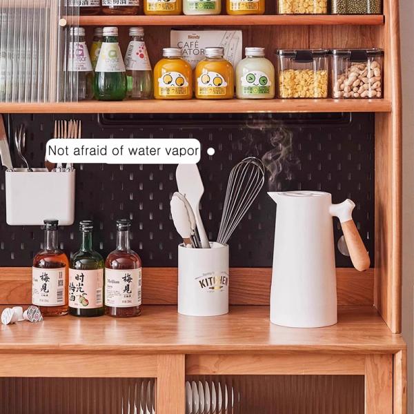 Solid Wood Kitchen Storage Cupboard Wooden Furniture Woven Dishes Cabinet in Pantry