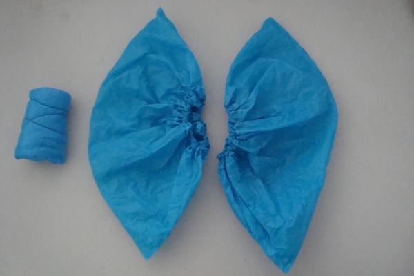 Latex Free Disposable Shoe Covers Machine For Electronic Factory Made / Hand Made