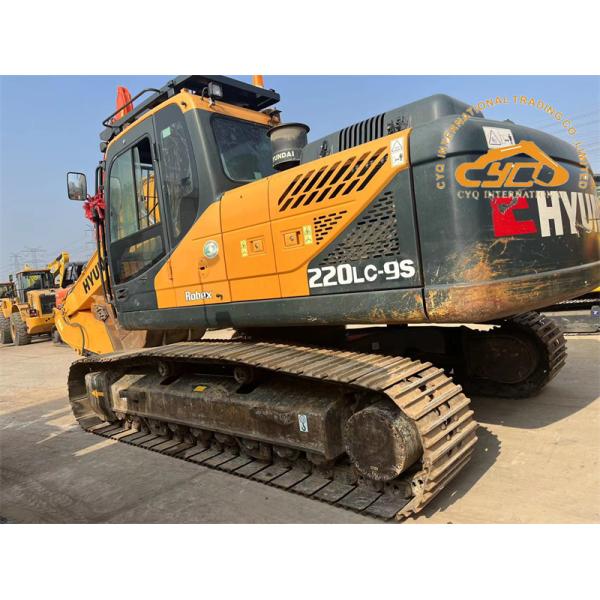 Оригинальная краска Использованный экскаватор Hyundai 220LC-9S 22 тонны вторая рука Hyundai 220 Digger