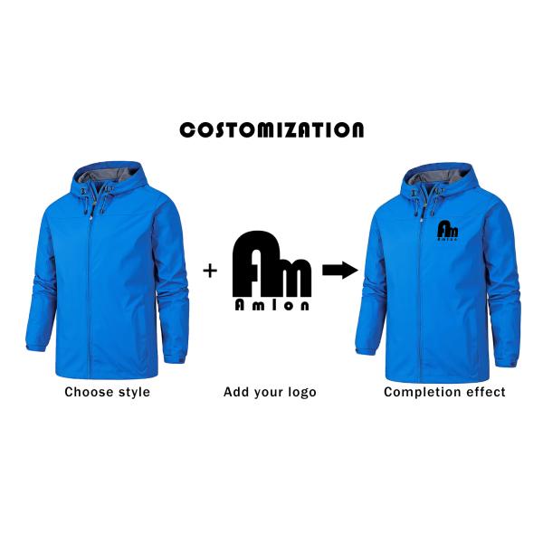 Custom Logo Blank Waterproof Windbreaker Jackets Plus Size Men's Tracksuit Jacket XMAMLON