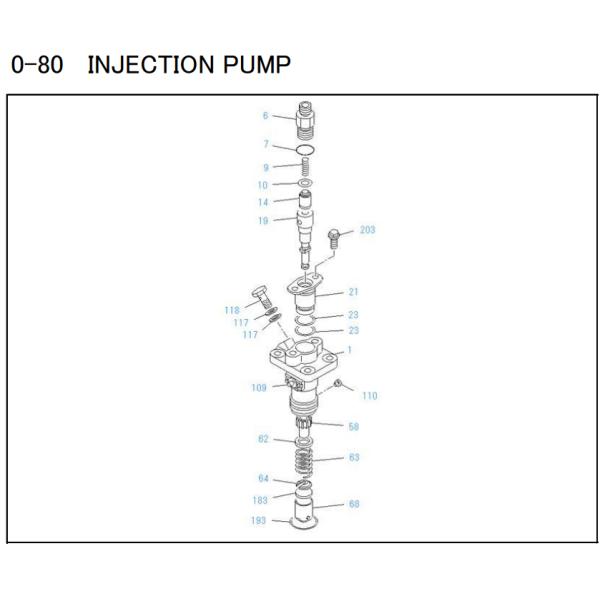 Kobelco Excavator Engine Parts 4LE1 4LE2 Fuel Injection Pump Diesel Pump