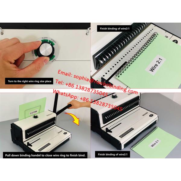 12.7mm Pitch Double Loop Wire Punching Binding Machine