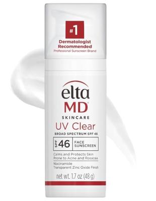 Dermatologist Recommended Face UVA Protection Sunscreen SPF46 Oil Free With Zinc Oxide Waterproof