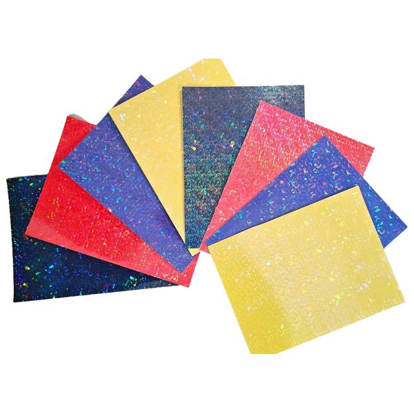 A4 Size Self Adhesive Holographic Stickers Cold Lamination Film Smooth and Glossy Easy to Use for DIY and Photos