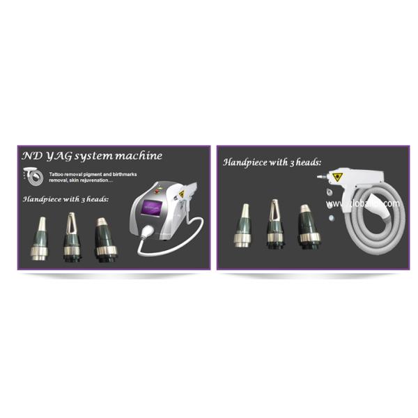 Portable Q - Switched Tattoo Laser Removal Equipment With Adjustable Treatment Probes